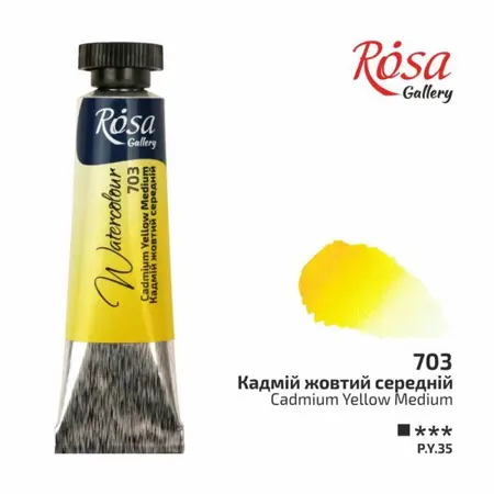 Akvarelové barvy Rosa 10 ml 703 cadmium yellow medium